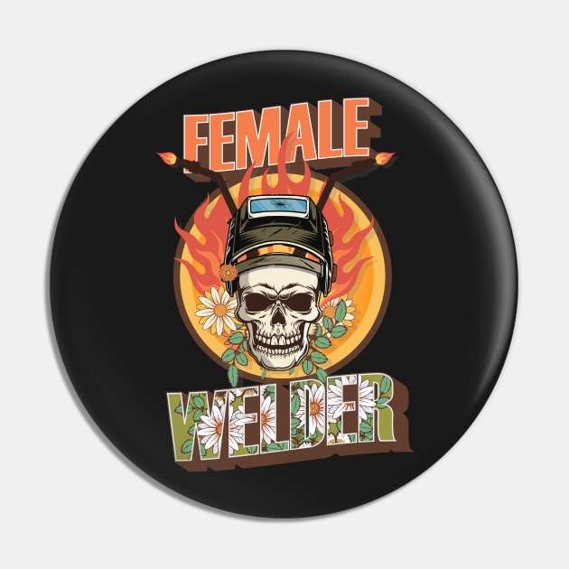 Welders skull woman sarcastic floral retro female welder Pin by HomeCoquette