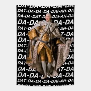 Hamilton: King George III DA DA DA DA DA (white text) Tapestry