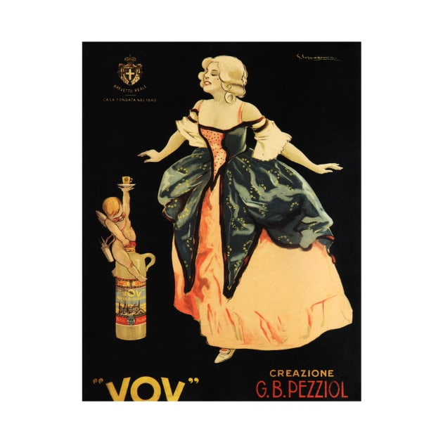 VOV 1900 Pezziol Padova Vintage Italian Liquor Alcohol Advertisement by Giuseppe Cappadonia by vintageposters