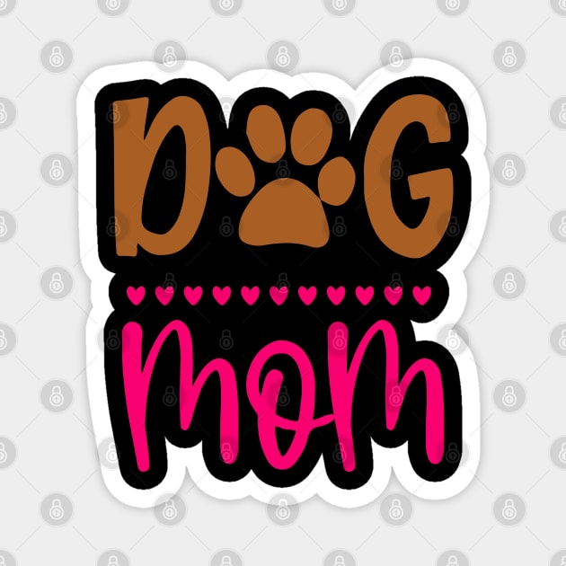 Dog Mom Paw Magnet by DragonTees