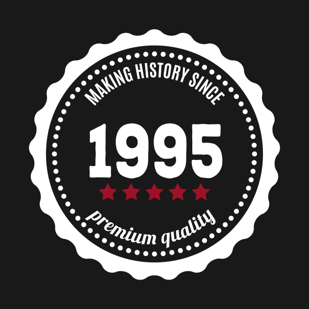 Making history since 1995 badge by JJFarquitectos
