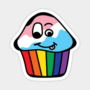 Trans Pride Rainbow Cupcake Magnet