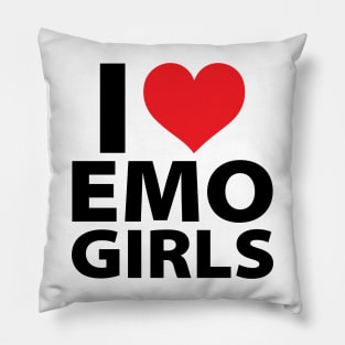 I Love Emo Girls Pillow