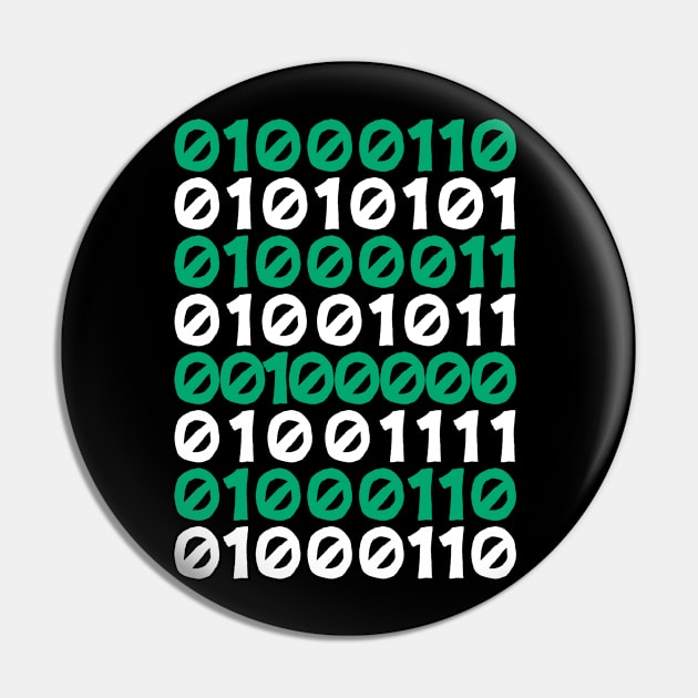 Fuck Off Binary Code Funny Gift Pin by smartrocket