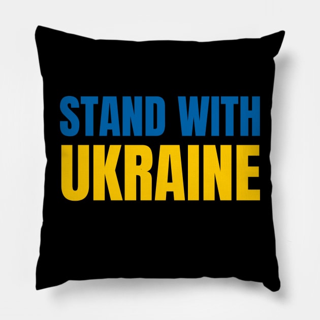 Stand With Ukraine Pillow by ShopBuzz