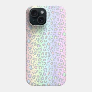 Pastel Rainbow Leopard Print Pattern Phone Case