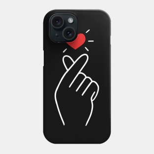 Minimal Finger heart Phone Case