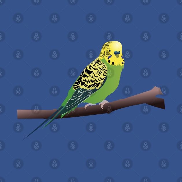 Green Parakeet/Budgie by KCPetPortraits