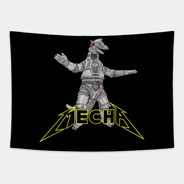 Heavy Metal Mechagodzilla Tapestry by Turbo Mecha Giant Dino