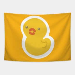 Duckie the cute rubber duck. Tapestry
