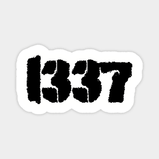 1337, black text Magnet