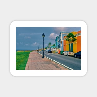 The colorful street of Old San Juan Magnet