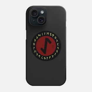 Red Eihwaz Futhark Rune Symbol Phone Case