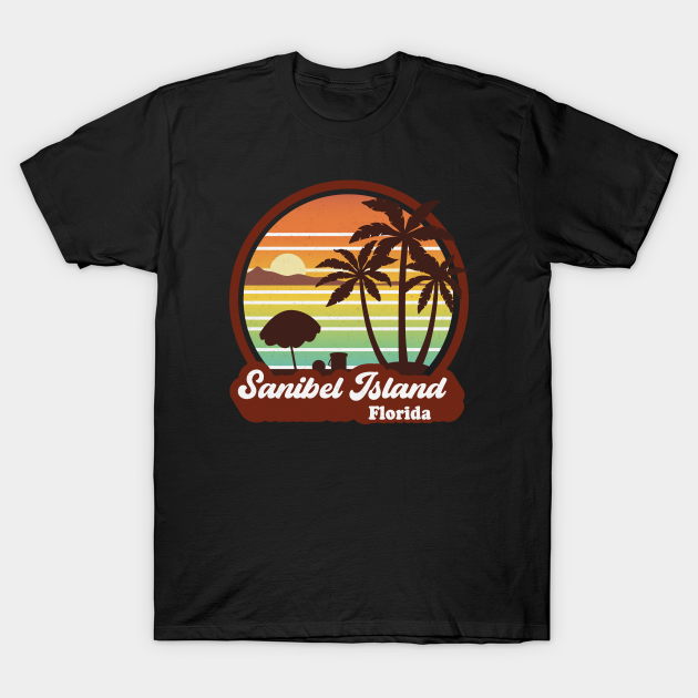 Discover Vintage Sanibel Island Florida Retro 80s Style - Sanibel Island - T-Shirt