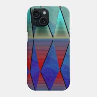 Geometric platforms floating in the blue sky Phone Case