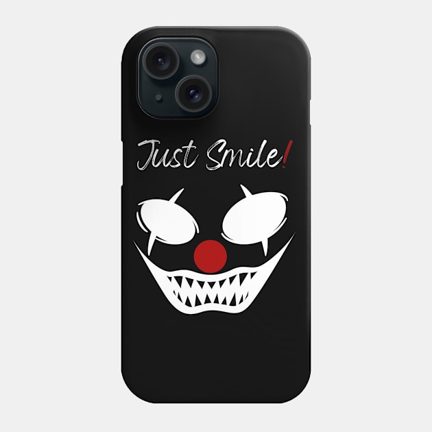 Dark Just Smile Face Phone Case by TranquilAsana