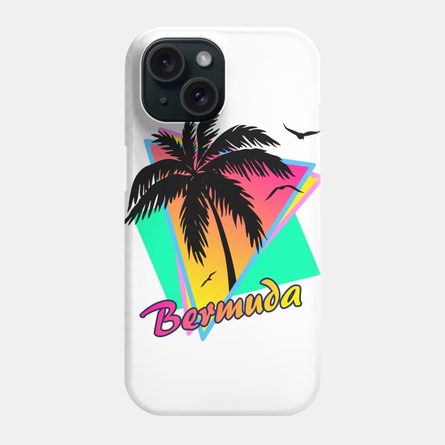 Bermuda Cool 80s Sunset Phone Case by Nerd_art