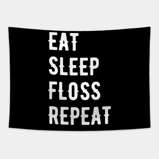 Eat Sleep Floss Repeat Tapestry