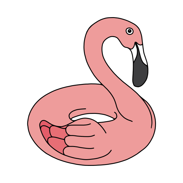 Pink Flamingo Pool Floatie by murialbezanson