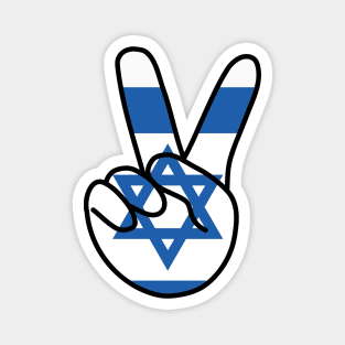 Israel Flag V Sign Magnet