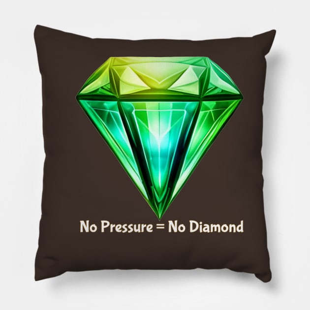 Green luxury diamond Pillow by Dag Merch