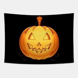 Bright Orange Pumpkin Tapestry