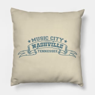 Nashville Tennessee Music City Pillow