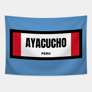 Ayacucho City in Peruvian Flag Tapestry