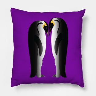 Emperor Penguins in Love Pillow