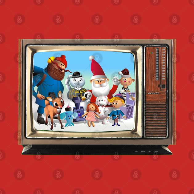 Rudolph Gang on a Vintage TV by Pop Fan Shop