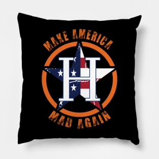 Make America Mad Again American Flag Star Pillow