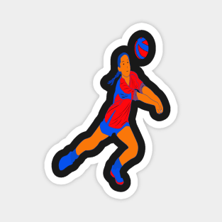TANNED NEON GIRL VOLLEYBALL PLAYER Magnet