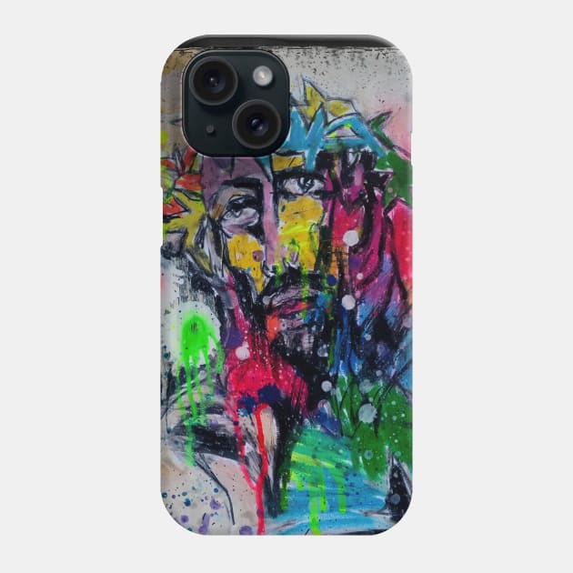 Jesus in Abstract Phone Case by martinussumbaji