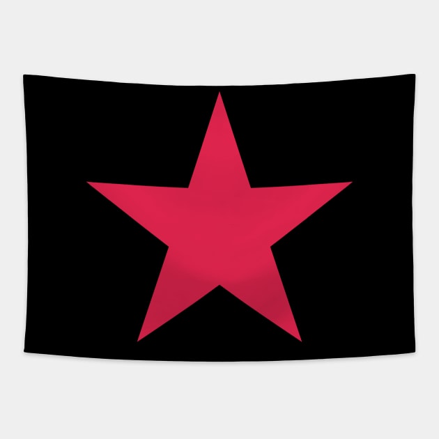 Bright red five-pointed star Tapestry by FAawRay