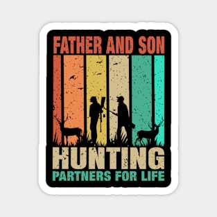 Vintage Dad And Son Hunting Partners For Life Fathers Day Magnet