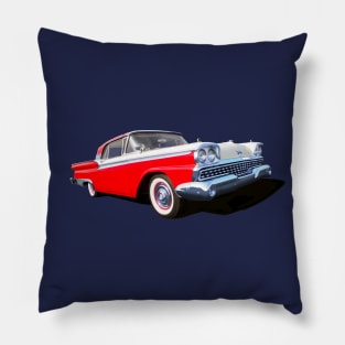 1959 Ford Galaxie in red Pillow