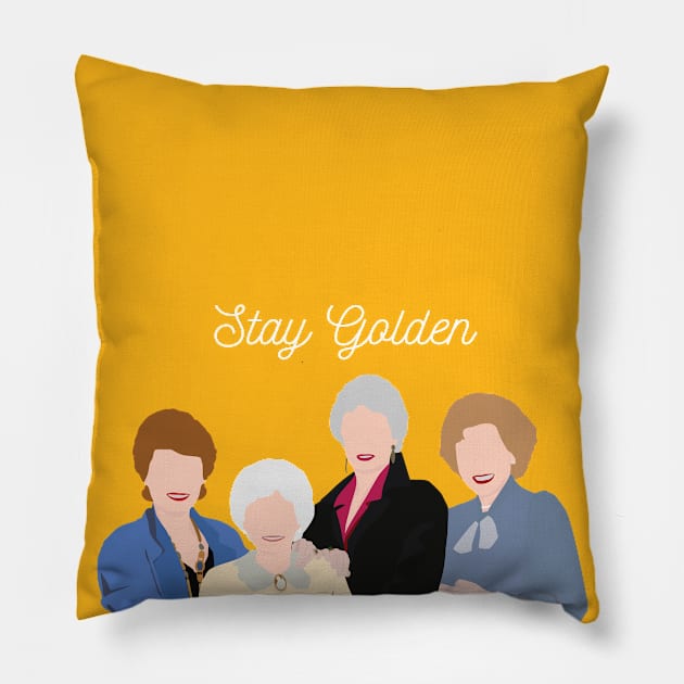 Stay Golden Pillow by NostalgiaPaper