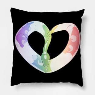 Ball Python Heart (Pride Design) Pillow