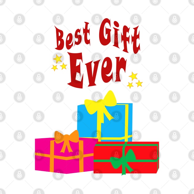 Presents of Gift Boxes with tagline: Best Gift Ever by SPJE Illustration Photography