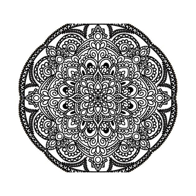 B&W Mandala by Artbynikitachawda