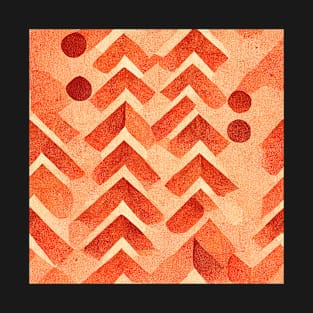 orange paper pattern art 20 regular grid T-Shirt