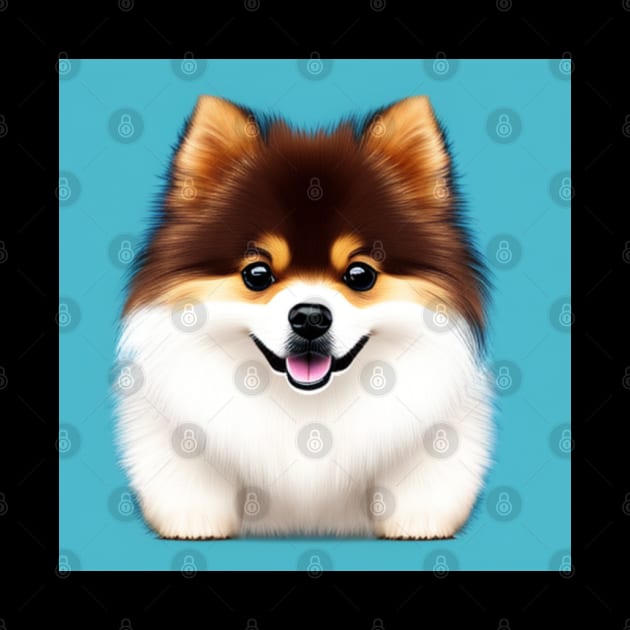 Lindo Perrito Pomerania by Cotton Candy Art