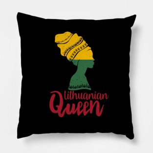 Lithuanian Queen Lithuania Flag Afro Roots Pillow