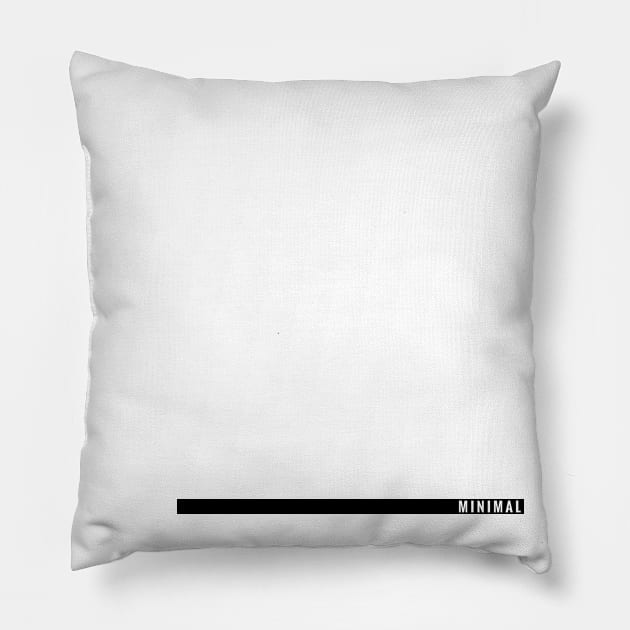 Black Minimal Bar by Minimal DM (version 2) Pillow by Minimal DM