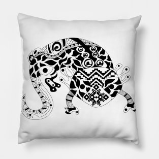 vector axolotl frog ecopop Pillow