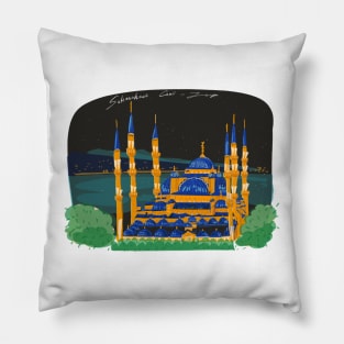 Blue mosquito Pillow