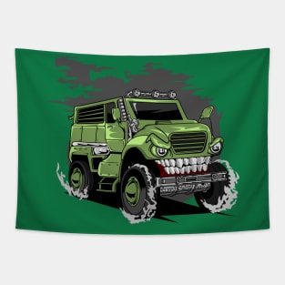 MILITARY MONSTER CAR Tapestry