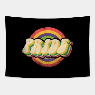 pride rainbow reto Tapestry