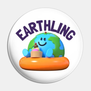 Earthling Loving Summer - A Design for a Cute and Fun Pin