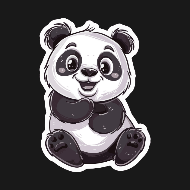 Exuberant Panda Buddy Sticker by star trek fanart and more